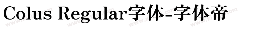 Colus Regular字体字体转换